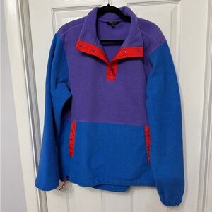 STOIC snap button retro color fleece size large